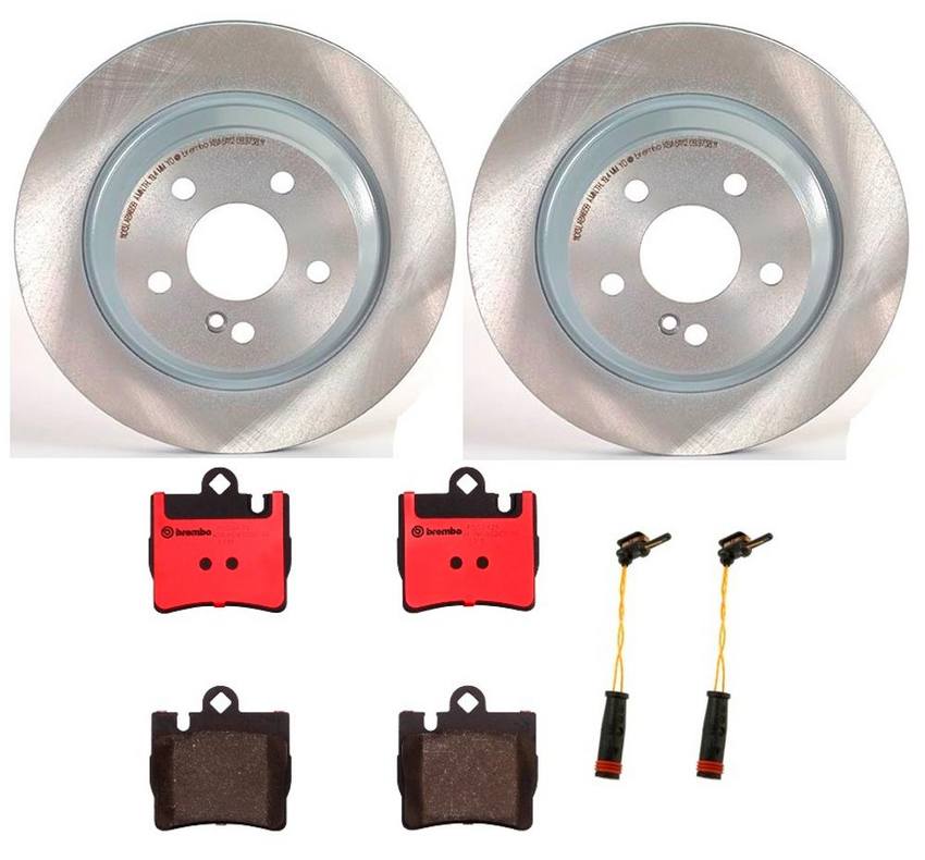 Mercedes Brembo Brakes Kit - Pads and Rotors Rear (300mm) (Ceramic) 220423021264 - Brembo 1539720KIT